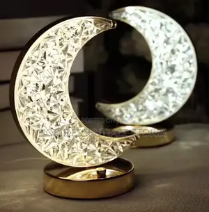 Crystal Moon Led Table Lamp - Ramadan Gold Lamp Decor
