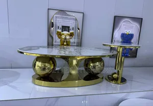 Oval Marble Center Table