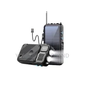 Powerology 16000mah Solar Power Bank With Fm Radio Speaker
