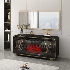 Foreign Unique Fireplace Tv Stand