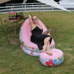 Fashion Inflatable Couch Air Chair With Footstool