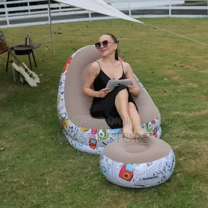 Fashion Inflatable Couch Air Chair With Footstool