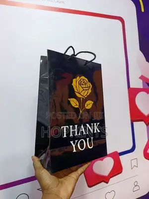 Medium Paper Bag (Black Gold Color Print)