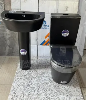 Escriva Black Wc Set Round