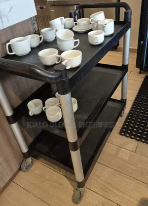 Plastic Food Cart / Trolley - 3 Layers