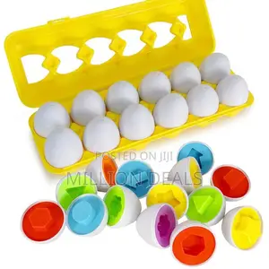 12 PCS Egg Shape Color Matching Kids Toy