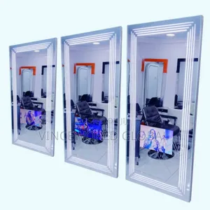 Salon Mirror With Tv and Led Light