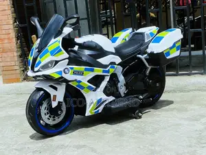 White Police Powerbike for Age 3-12