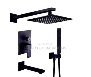 Modern Wall Mounted Black 5 Ways Condict Shower