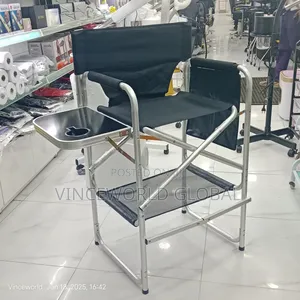 Foldable Makeup Chair Silver Leg