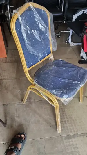 Blue Banquet Chair (Back Metal Support)