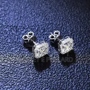 Moissanite Sterling Silver Earrings