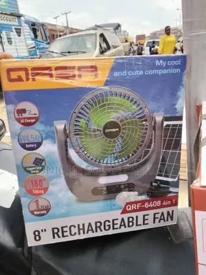 Qasa 8" Rechargeable Fan