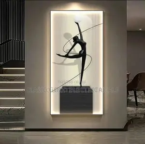 Modern Abstract Figure Portrait Luminous Interior Painting