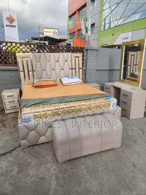 High Quality Leather Bed With Its Accessories