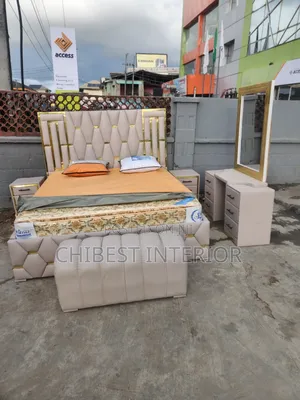 Neatly Constructed 6by6 Luxury Leather Bed.