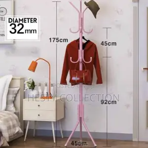 Coat Rack Metal With Hooks Wig Bag Clothes Hanger