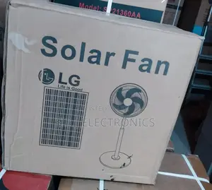 16" Lg Standing Solar Fan With Solar Panel