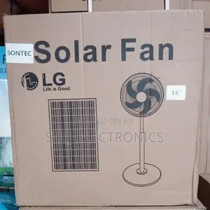 Lg 16" Standing Solar Fan With Solar Panel & Adaptor