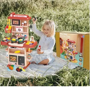 Large Kitchen Playset Toys With Lights and Sound for Kids