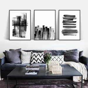 Abstract Black and White Sketch Canvas