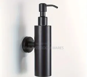 Wall Mounted Black Soap Dispenser.