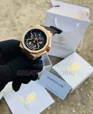 Poedegar Araneae Rubber Wristwatch* Black/Rose