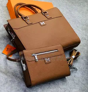 Hermes Quality Luxury Men Genuine Leather Bag