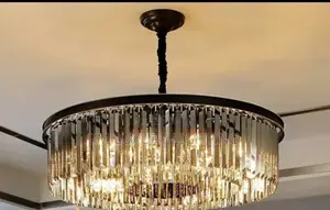 New Black Smokey Glass Luxury Chandelier