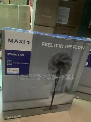 Maxi Fs40-24e Stand Fan Adjustable Height Quiet Operation