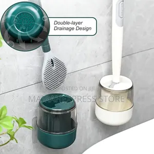Silicone Toilet Brush With Soap Dispenser (Big Size)