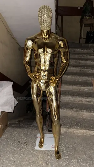 Male Gold Chrome Mannequin Wirh