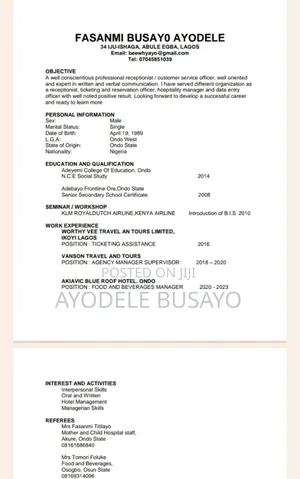 Mr Fasanmi Busayo Ayodele