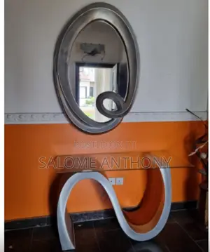 Mirror and a Glass Table