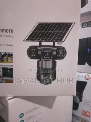 Real Triple Lens Durable Solar CCTV Camera With Memory Card
