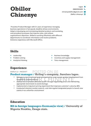 Computing IT CV
