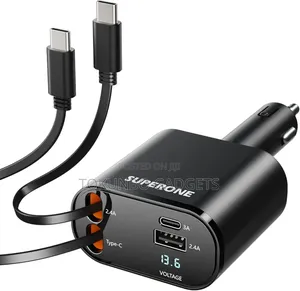 Superone Retractable Car Charger 60w