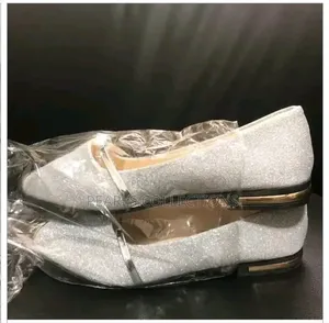 Size 37, 38, 39 and 40 Flat Shoes in Cream and Black Color
