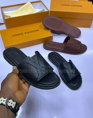 Louis Leather Luxury Slides for Men