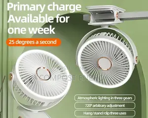Portable Hanging Mini Light 1200mah Battery Rechargeable Fan
