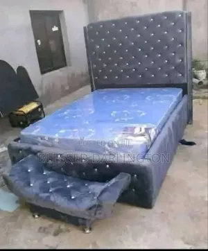 Quality 4.5by6 Upholstery Padded Bed Frame With One Footless