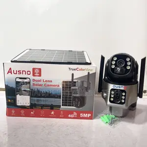 Ausno 5mp 4g Dual Lens Solar Big Outdoor Camera (V380 App)