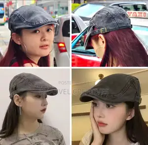 Summer Flat Cap 2025 Vintage Denim Newsboy Cap Peaky Blinder