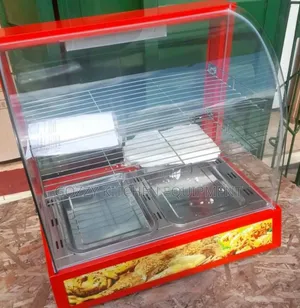 2 Plates Red Snacks Warmer