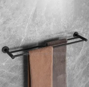 Matte Black Double Towel Holders