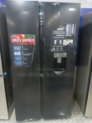 Haier Thermocool 540 Black With Dispenser Side by Side Refrigerator