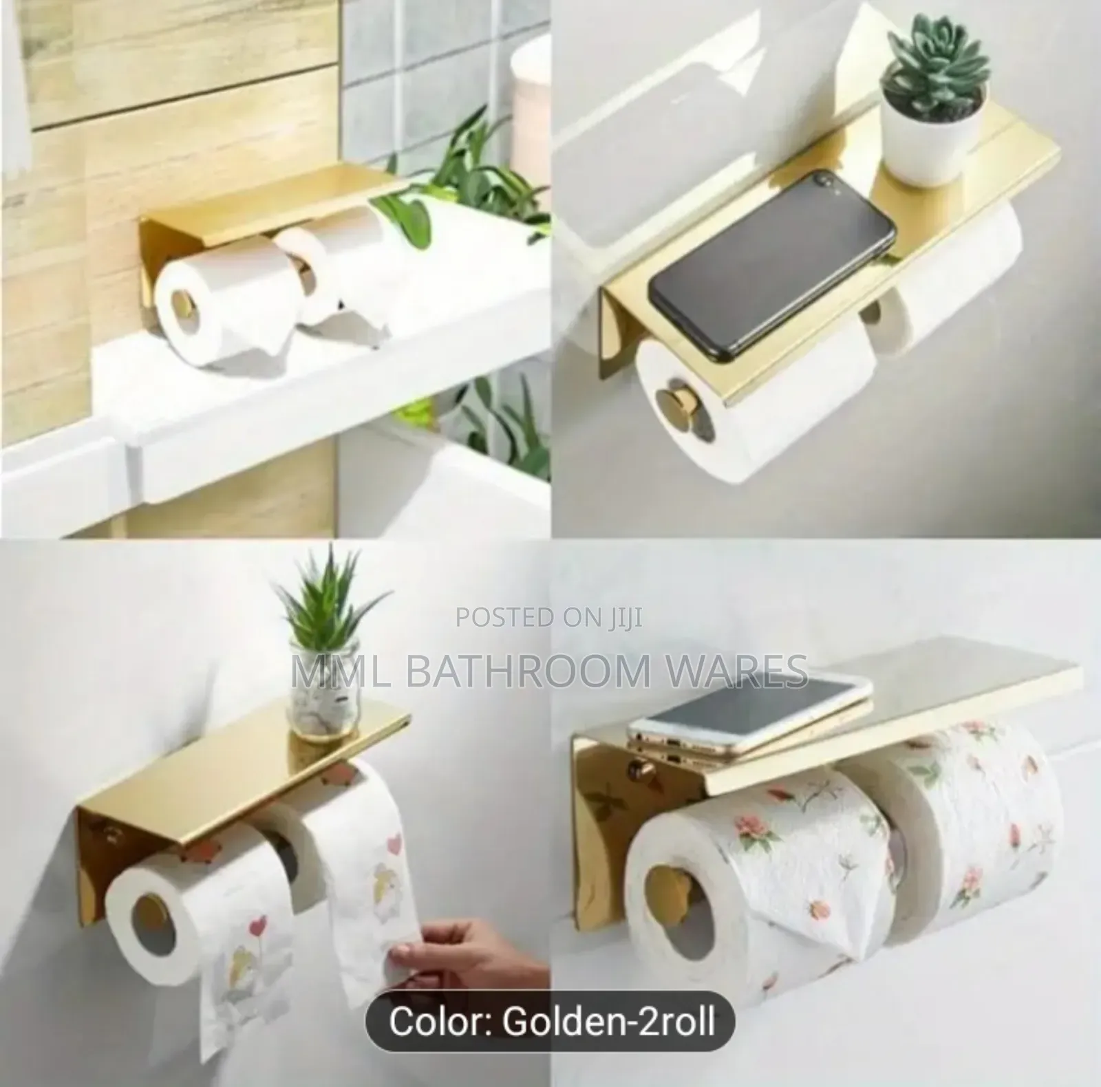 Double Gold Tissue Holder