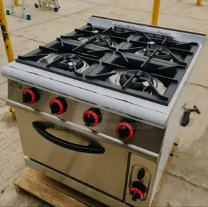 Quality Industrial 4-Burner Gas Cooker With an Oven