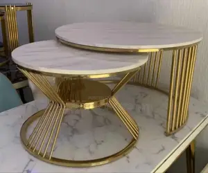 High-Gloss Marble Center Table – Statement Piece