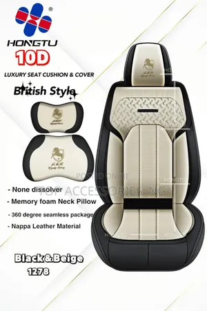 British Cream and Black Car Seat Cover